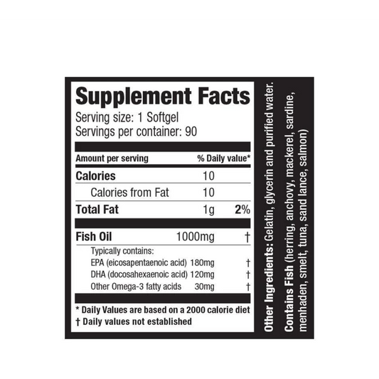 OMEGA 3 1000MG FISH OIL 90CAPS