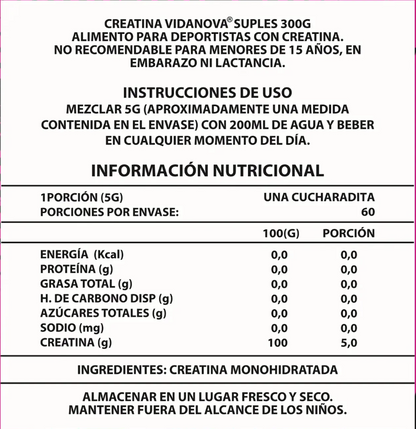 Creatina Monohidratada 300g de 200MESH -